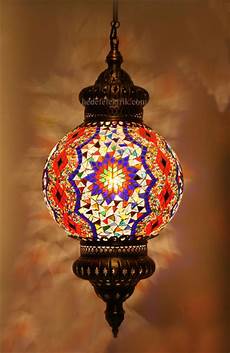 Mosaic Brass Lamps
